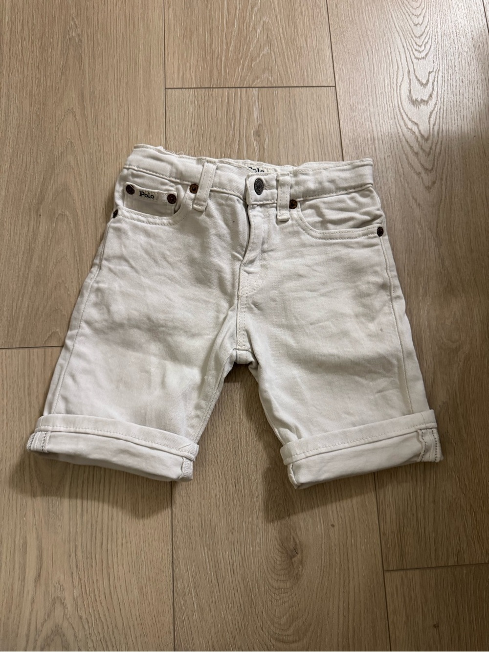 Ralph Lauren Men's Cream/Off-White Denim Shorts